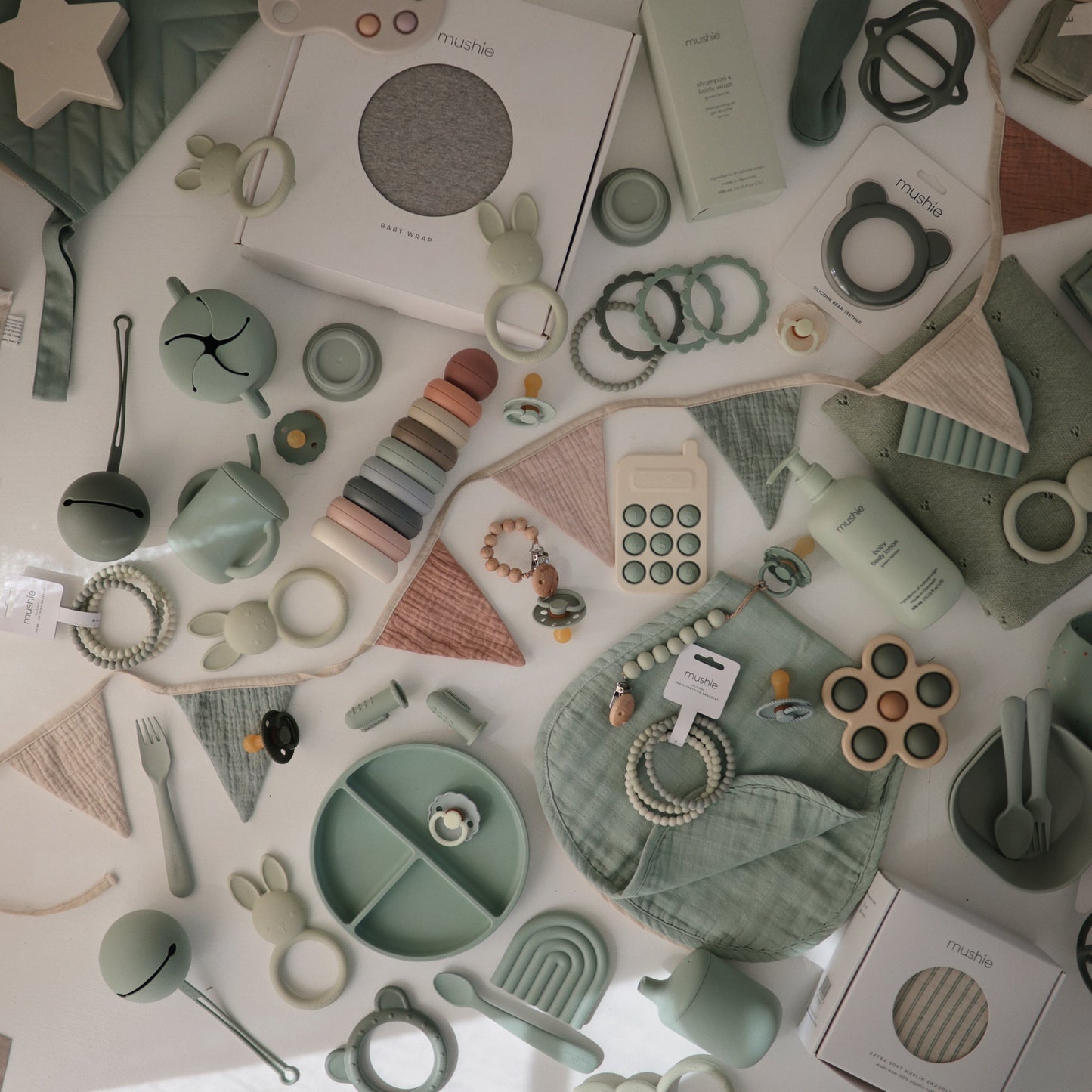 Baby Organic Cotton Muslin Burp Cloth 2-Pack Mushie