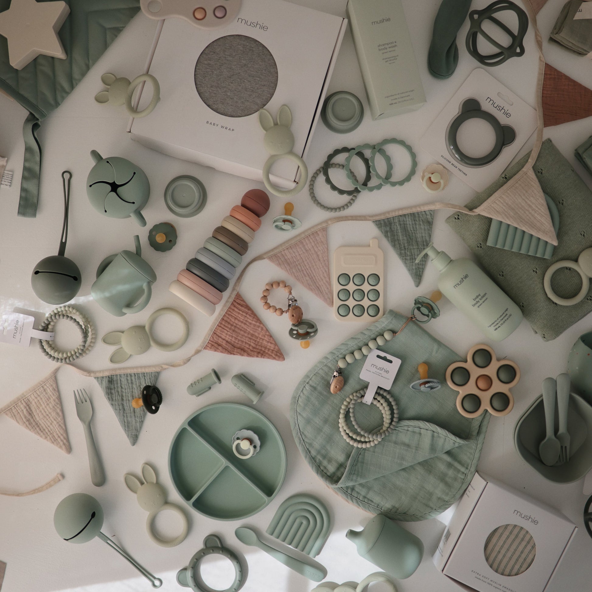 Baby Organic Cotton Muslin Burp Cloth 2-Pack Mushie