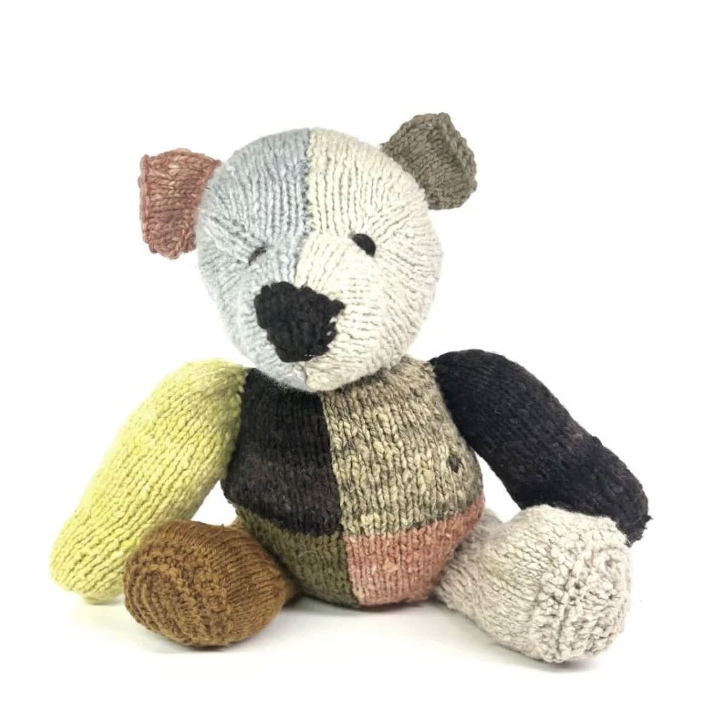 Baby Wool Knit Buddy  | Dee Patchwork Bear finn + emma