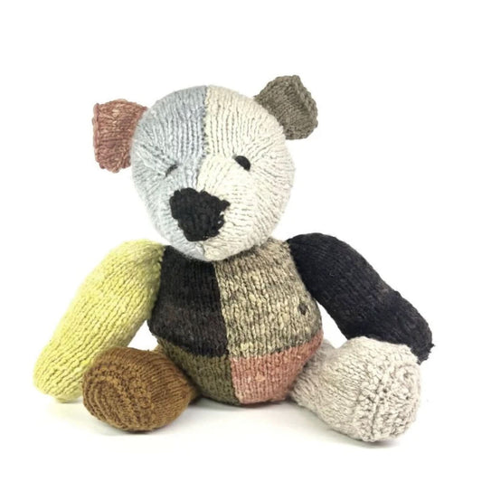 Baby Wool Knit Buddy  | Dee Patchwork Bear finn + emma
