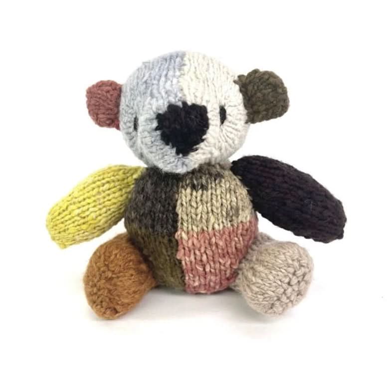 Baby Wool Knit Buddy  | Dee Patchwork Bear finn + emma