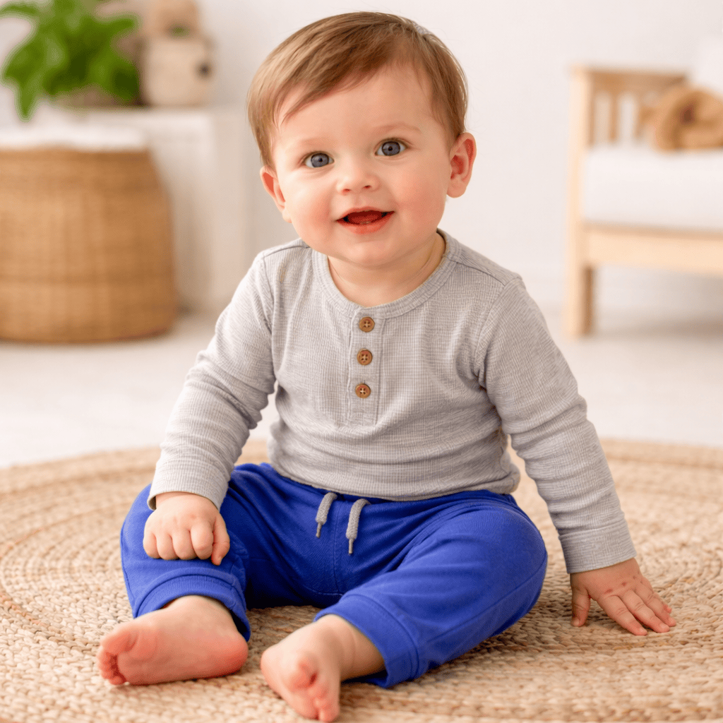 Baby comfy pant | royal blue finn + emma