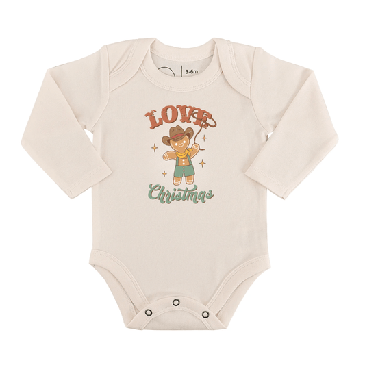 Baby long sleeve graphic bodysuit | christmas lasso finn + emma