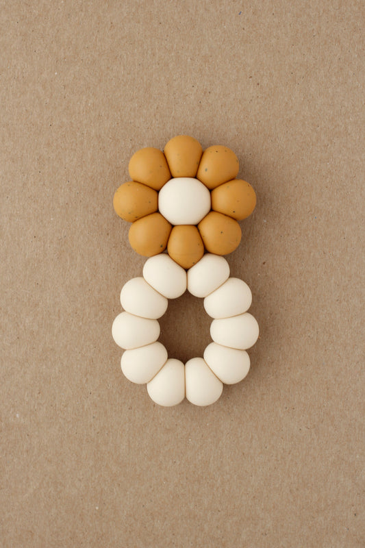 Baby Freezer Teether - Chamomile | Speckled Chai littleCHEW