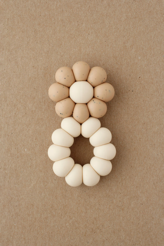 Baby Freezer Teether - Chamomile | Speckled Cappuccino littleCHEW
