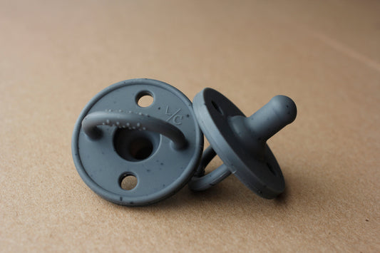 Baby Silicone Pacifier | Speckled Charcoal littleCHEW