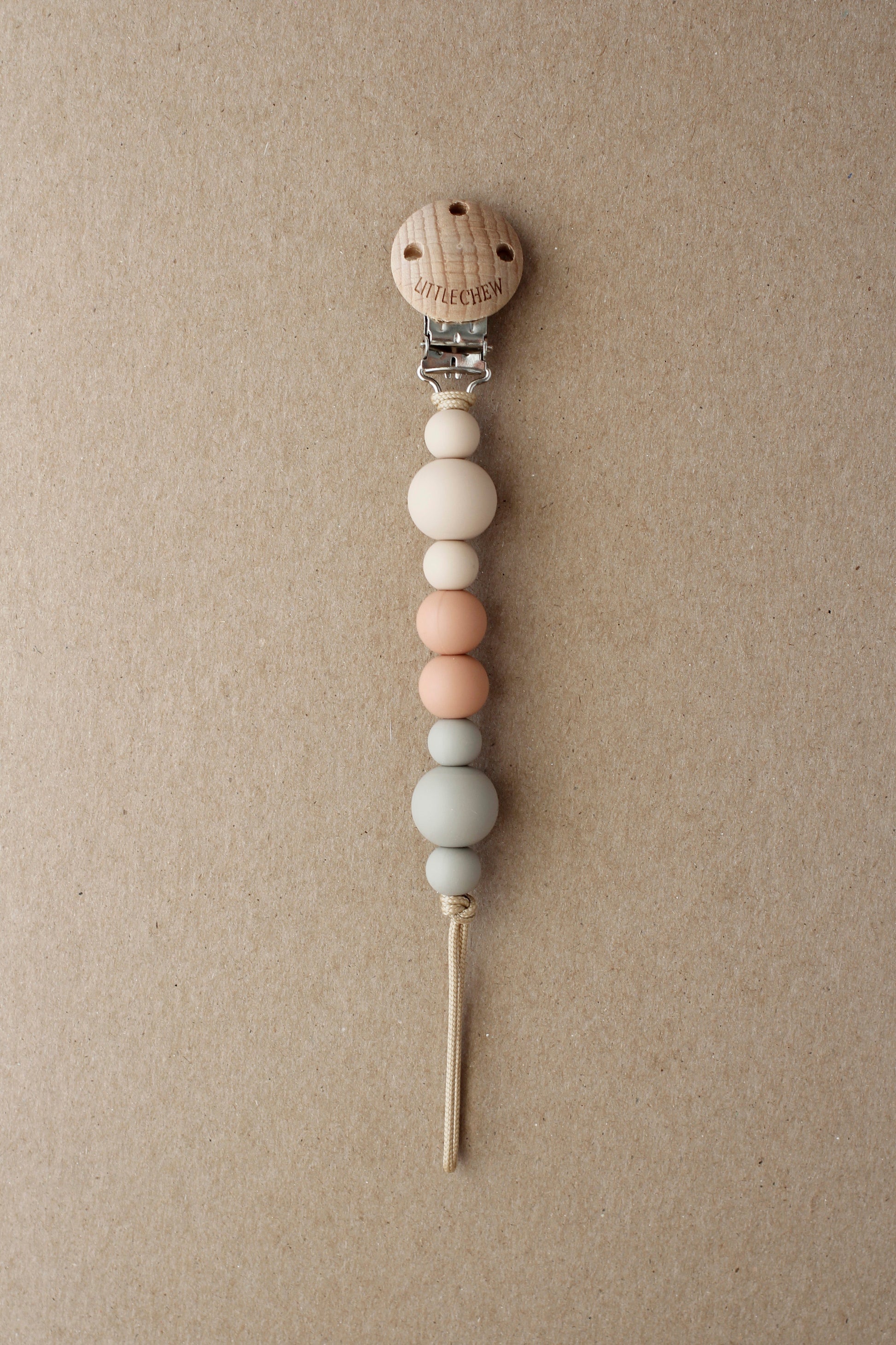Baby Pacifier Clip - Kira | Pale littleCHEW