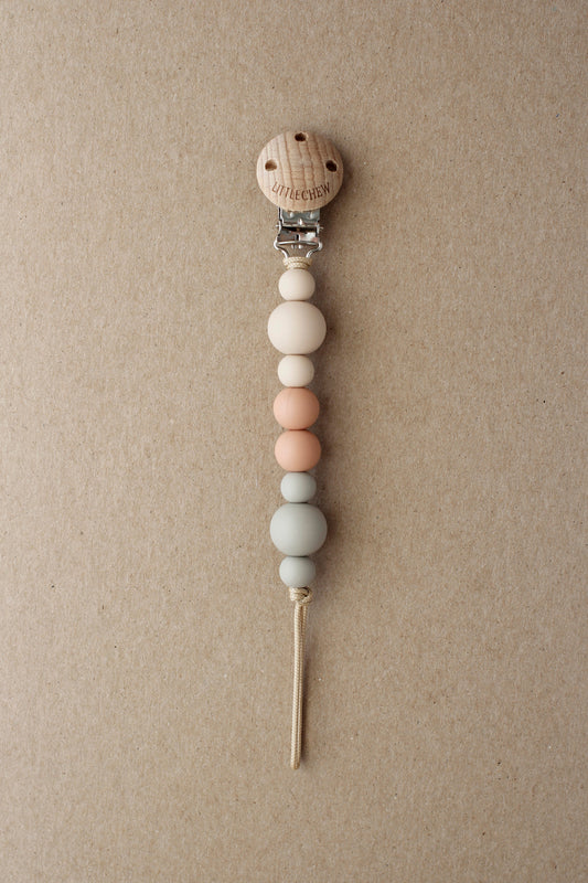 Baby Pacifier Clip - Kira | Pale littleCHEW