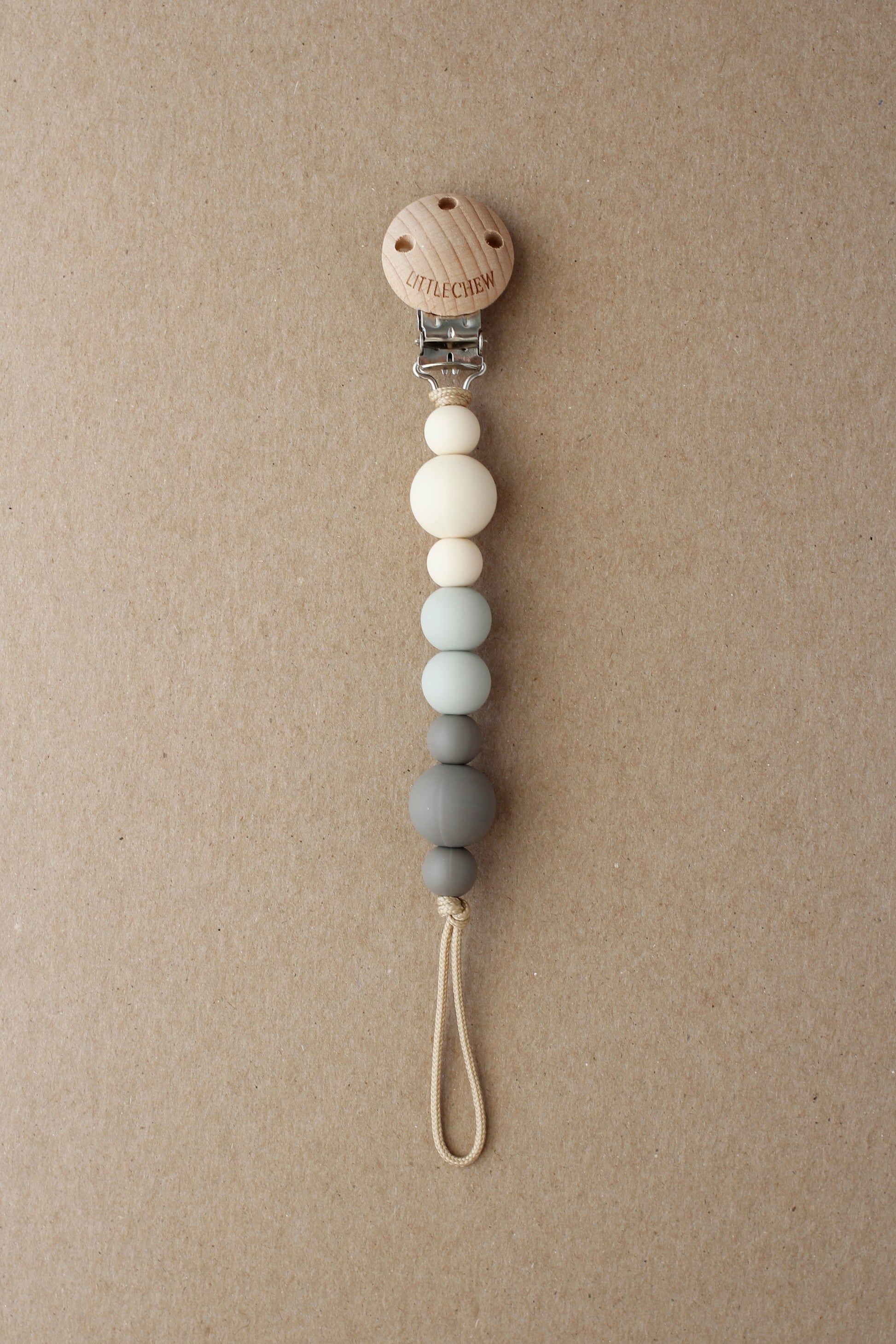 Baby Pacifier Clip - Kira | Onyx littleCHEW