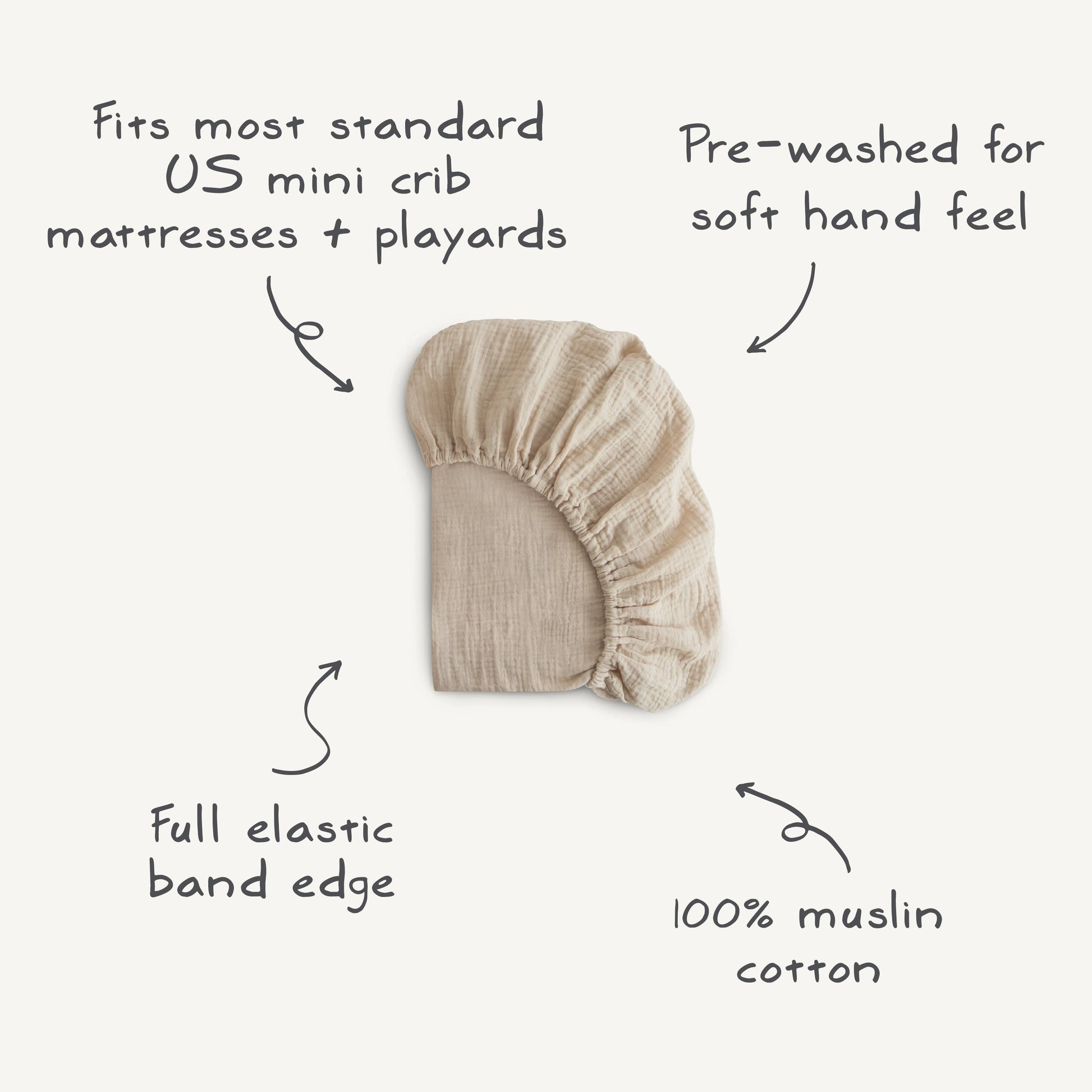 Baby Mini Muslin Crib Sheet Mushie