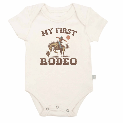 Baby graphic bodysuit | first rodeo finn + emma