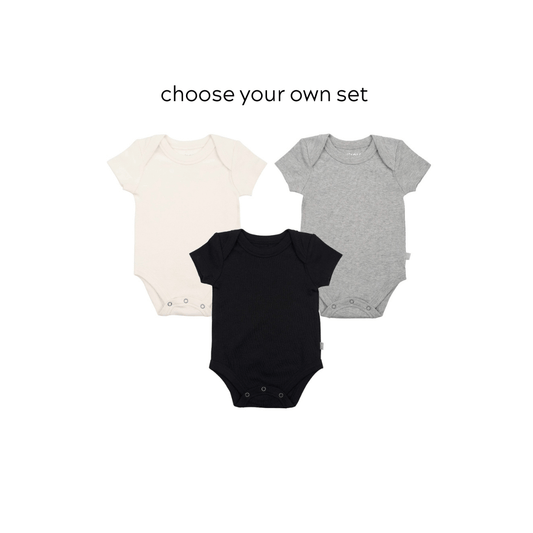 Baby Boxed - 3 pc. lap bodysuit set  | mixed finn + emma