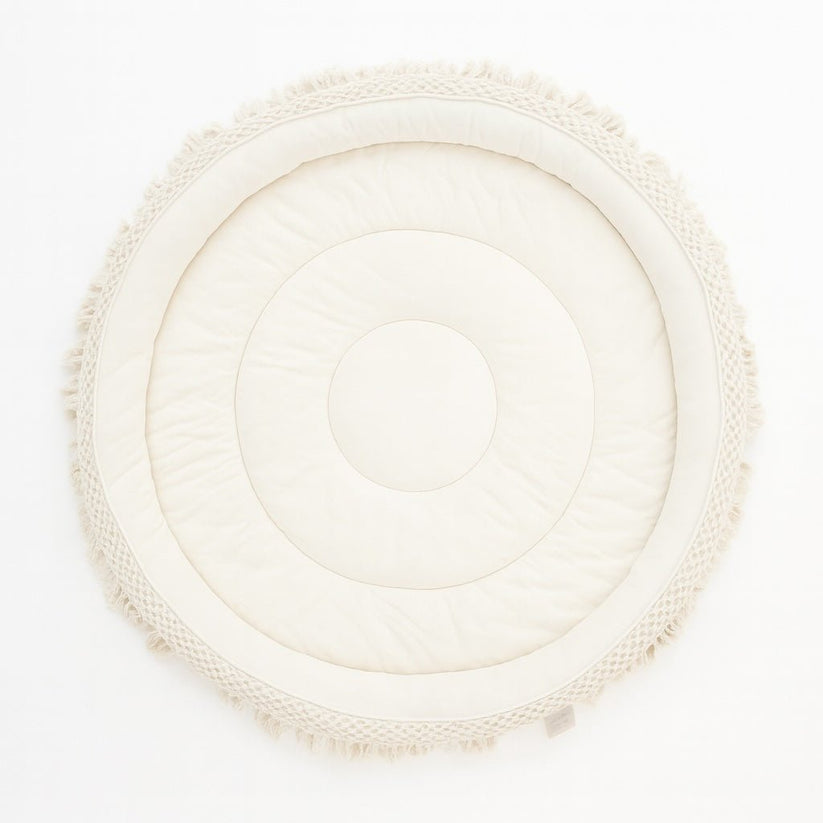 Round Macrame Baby Play Mat - Large | 100% Organic - – Finn + Emma