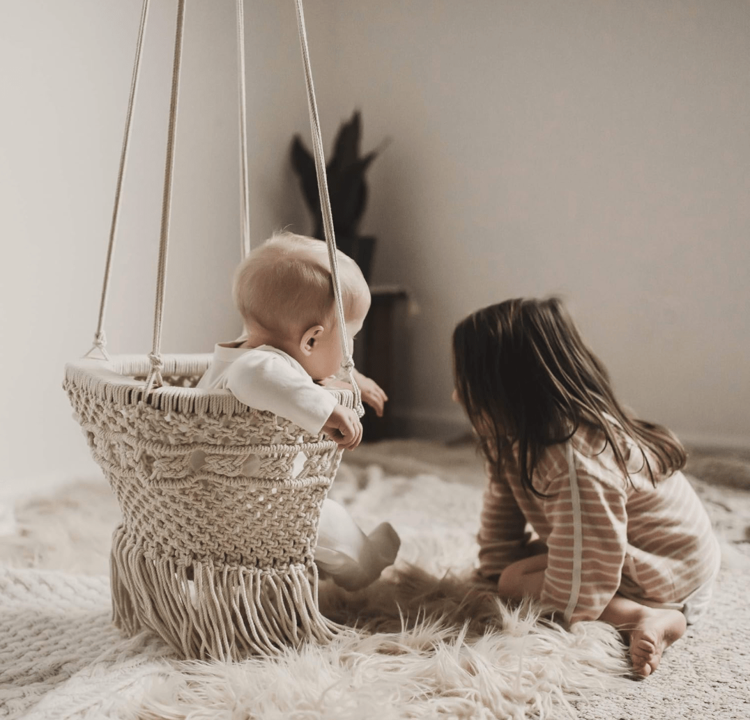 summer infant swingin safari swing Finn + Emma Baby Macrame Swing