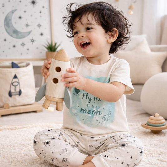 Baby graphic tee | Fly Me to Moon finn + emma