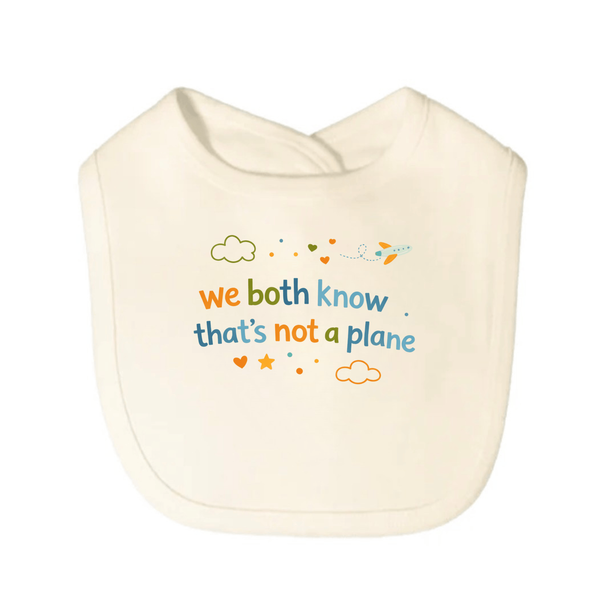 Baby graphic bib | not a plane finn + emma
