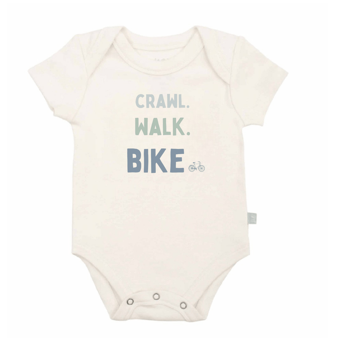 Baby graphic bodysuit | crawl walk bike finn + emma