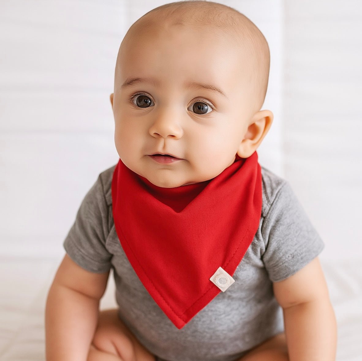 Red - Handmade Cotton Baby Bib 15