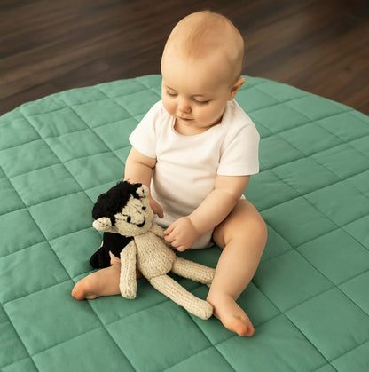 Baby Organic Play Mat | Round | Basil Green finn + emma