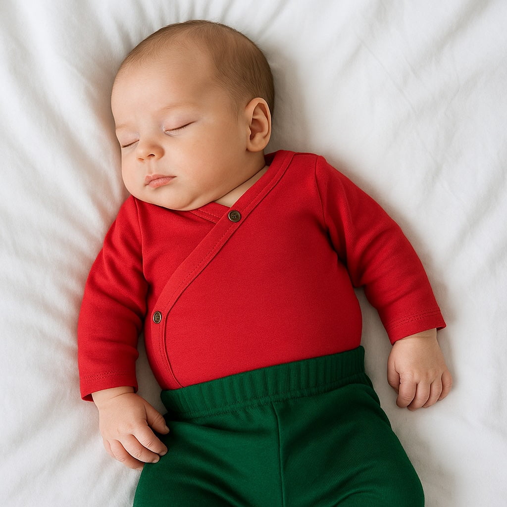 Baby long bodysuit | scarlet red finn + emma