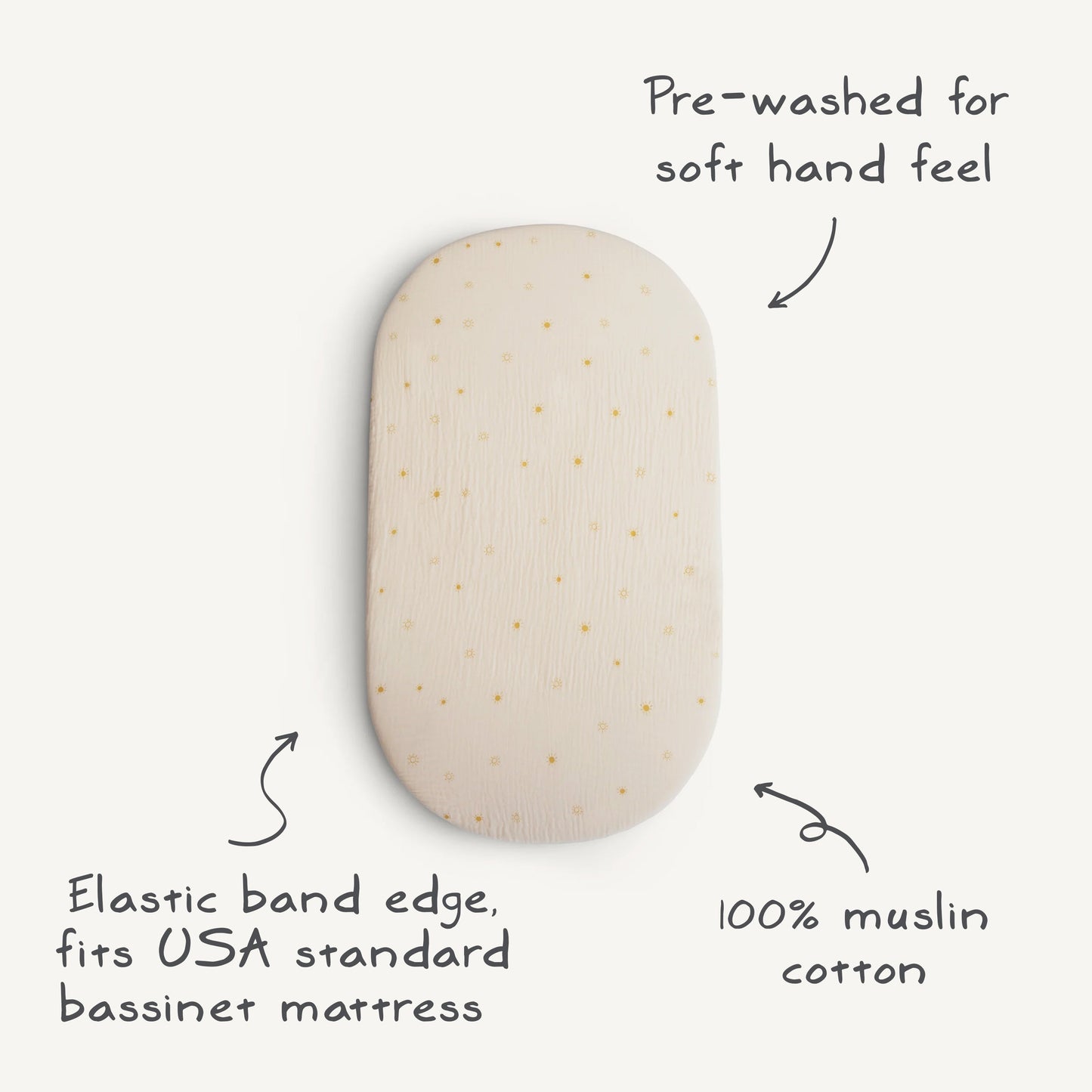 Baby Extra Soft Bassinet Muslin Crib Sheet Mushie
