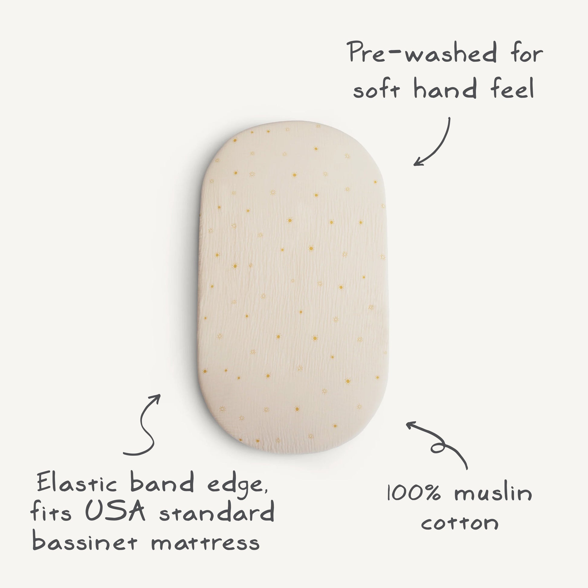 Baby Extra Soft Bassinet Muslin Crib Sheet Mushie