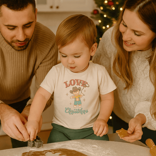 Baby graphic tee | christmas lasso finn + emma