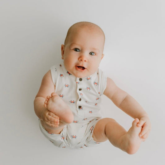 Baby tank romper | crab finn + emma