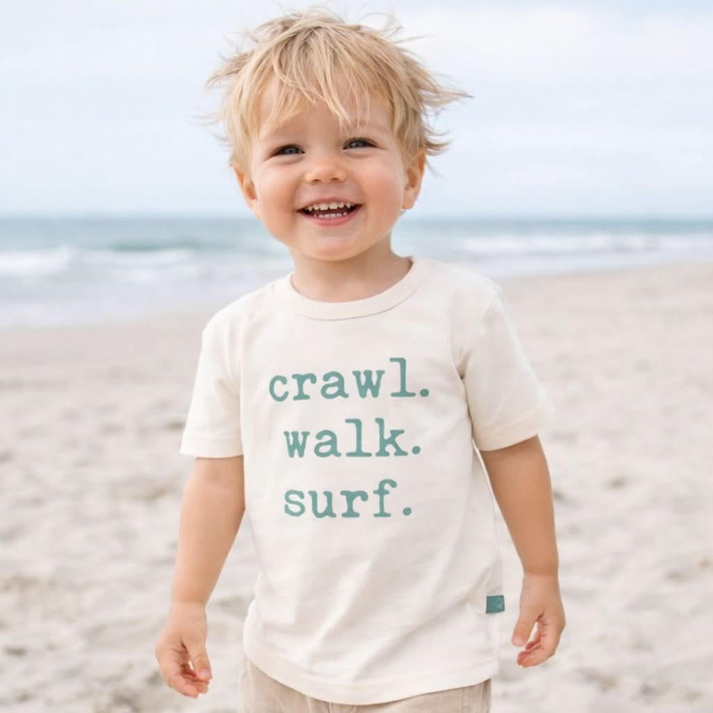 Baby graphic tee | crawl walk surf finn + emma