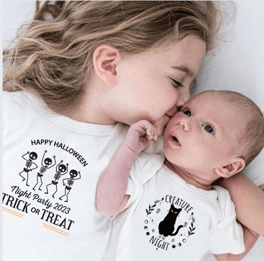 Baby graphic bodysuit | creature of the night finn + emma