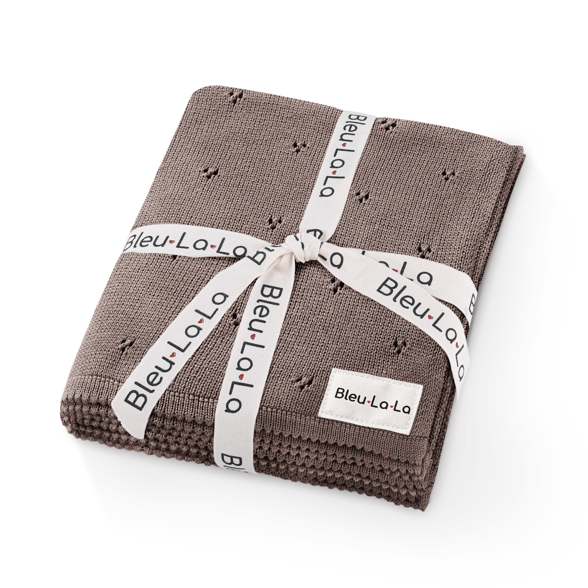 Baby Organic Pointelle Luxury Knit Swaddle Blanket Bleu La La