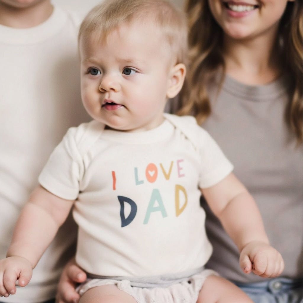 Baby graphic bodysuit | love dad finn + emma