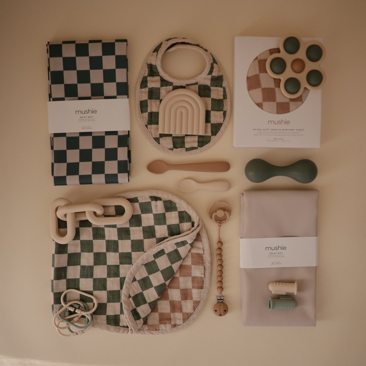 Baby Organic Cotton Muslin Burp Cloth 2-Pack Mushie