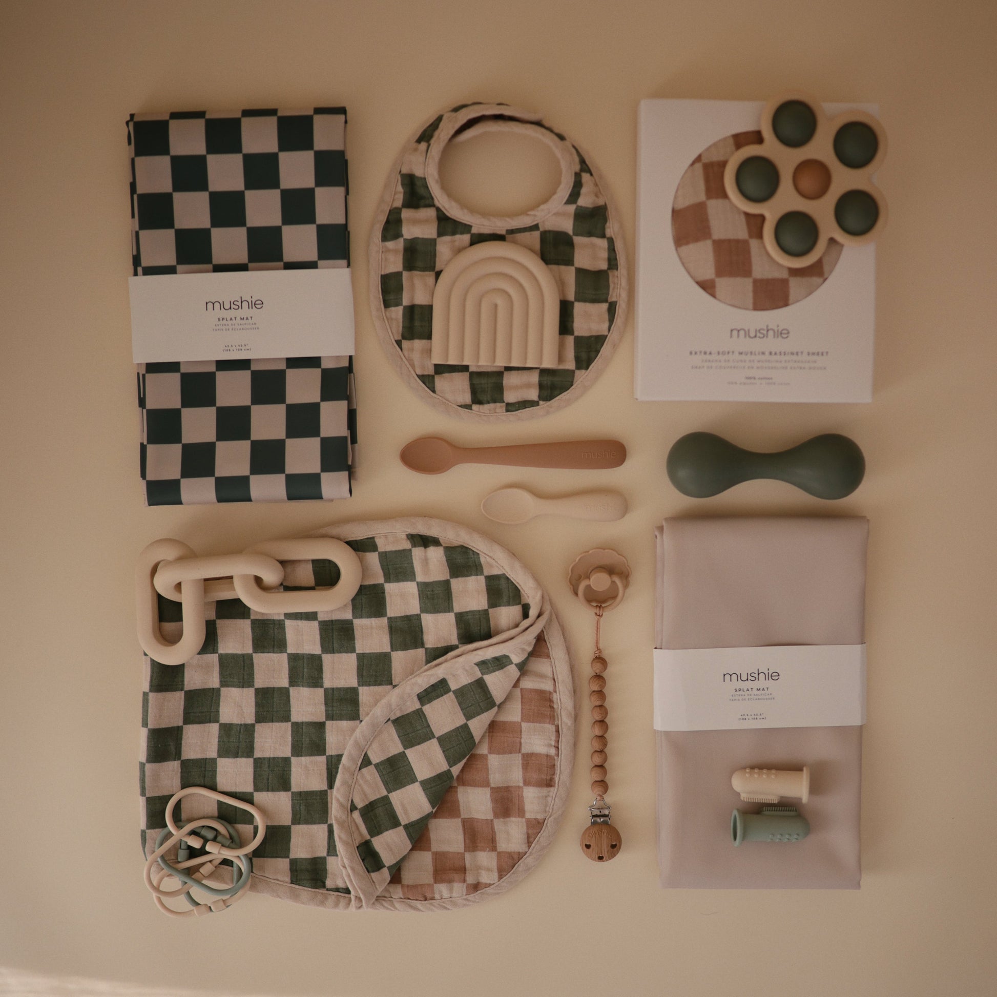 Baby Organic Cotton Muslin Burp Cloth 2-Pack Mushie