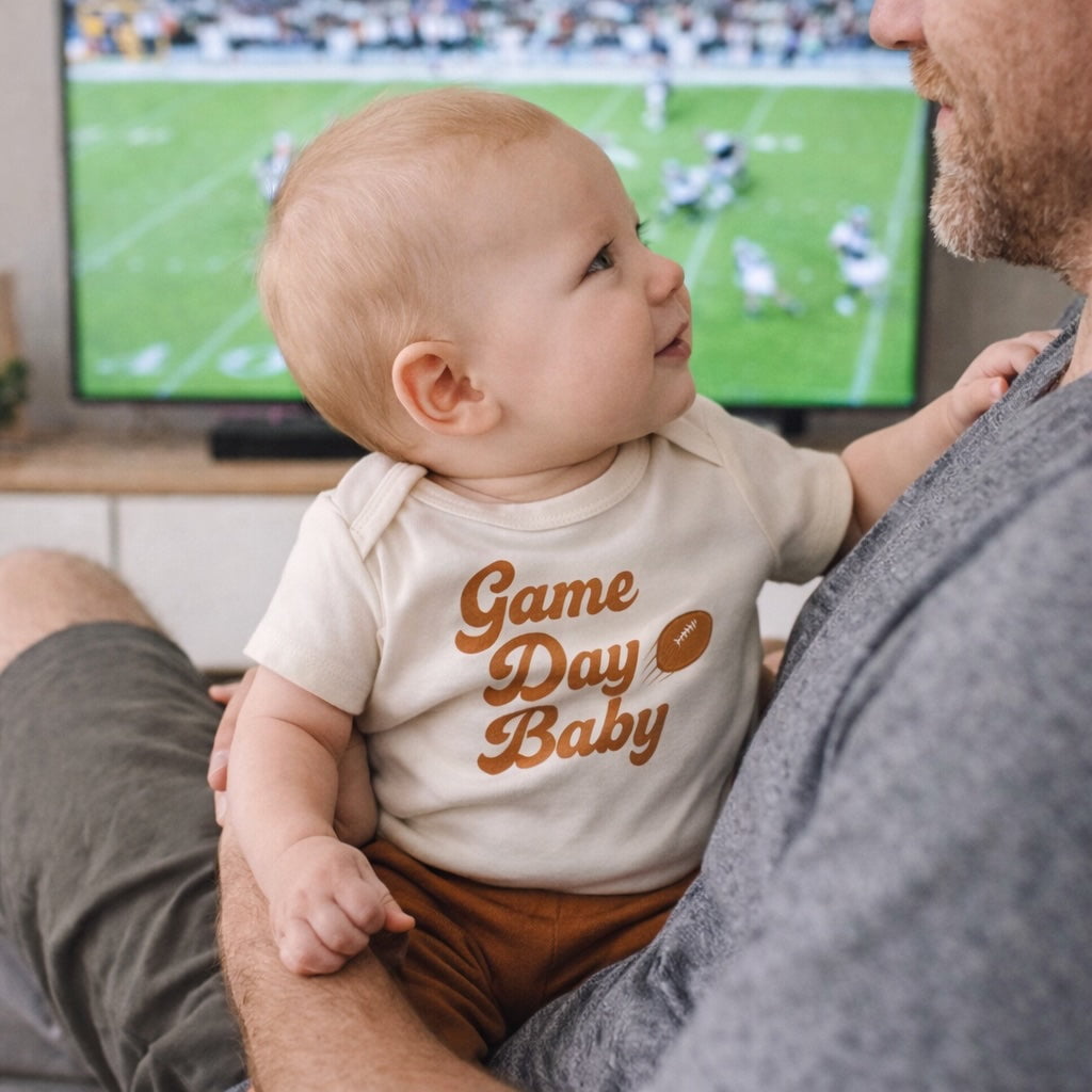 Baby graphic bodysuit | Game Day Baby finn + emma