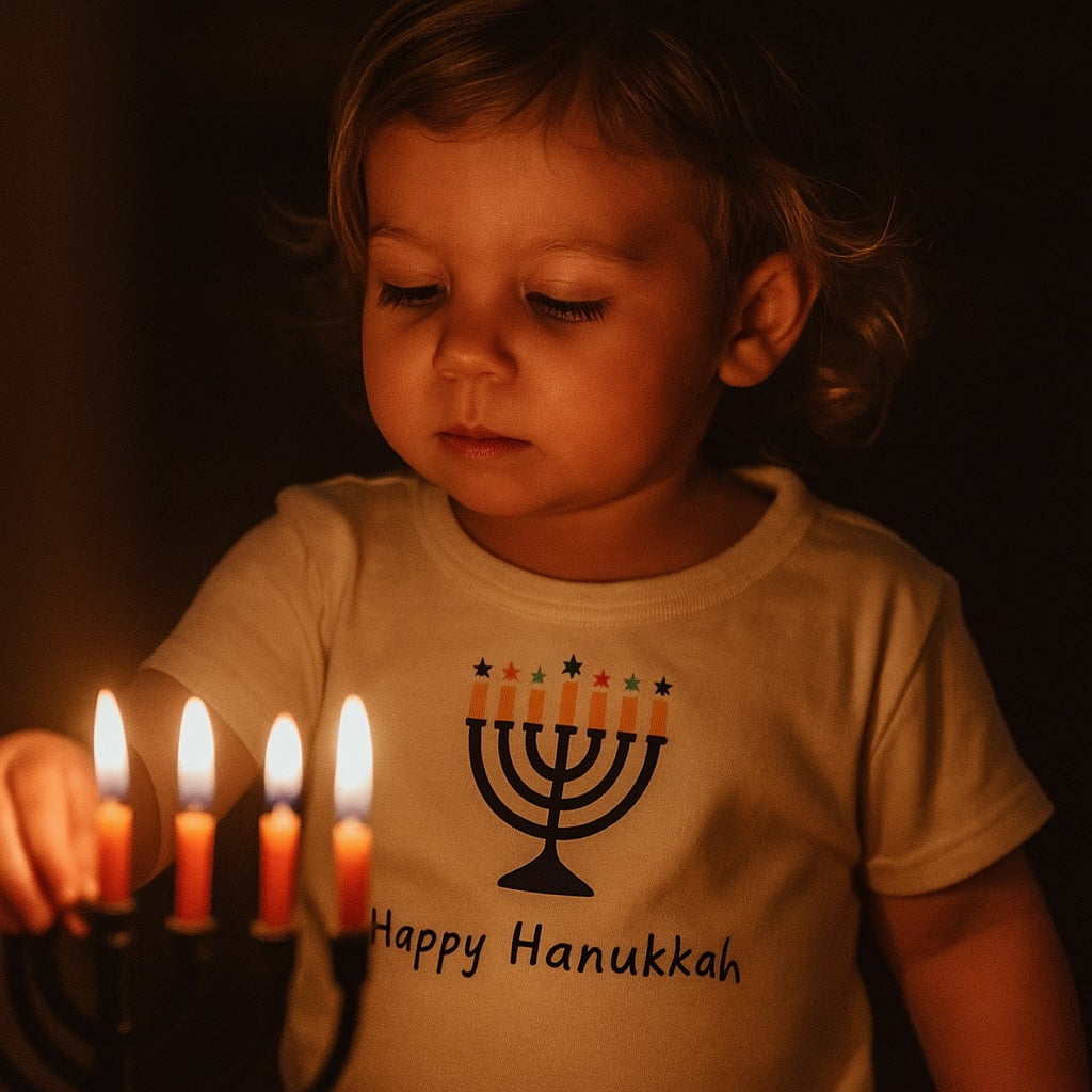 Baby graphic tee | hanukkah finn + emma