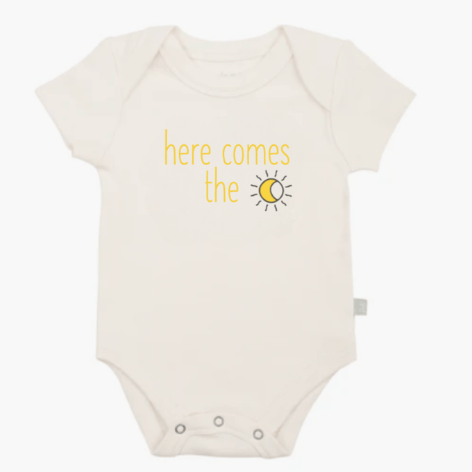 Baby graphic bodysuit | here comes the sun finn + emma
