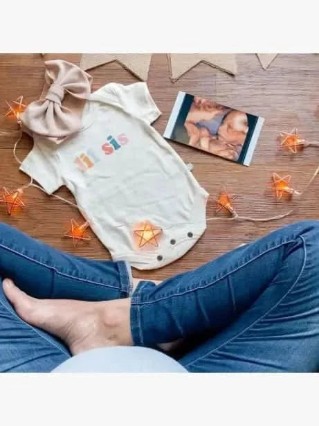 Baby graphic bodysuit | lil sis Finn + Emma