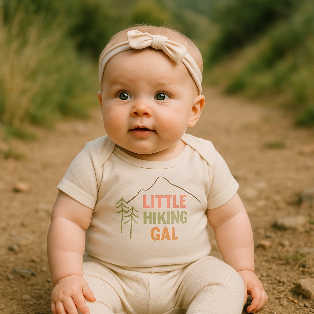 Baby graphic bodysuit | hiking gal finn + emma