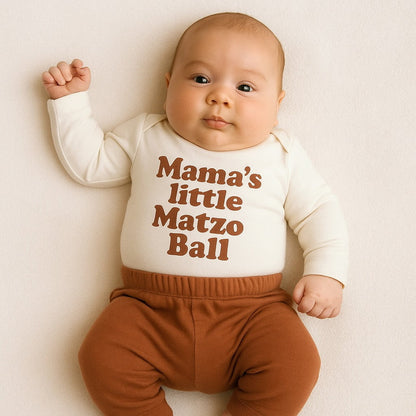 Baby long sleeve graphic bodysuit | matzo ball finn + emma