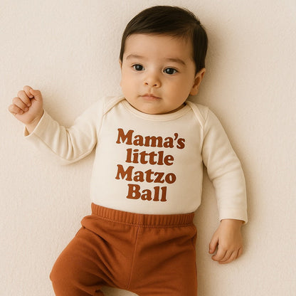 Baby long sleeve graphic bodysuit | matzo ball finn + emma
