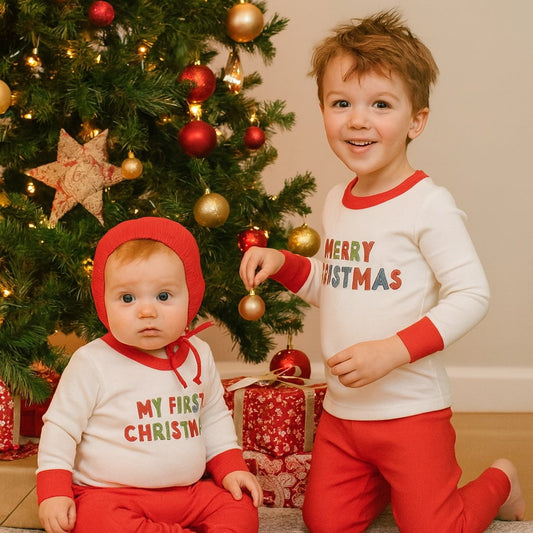 Baby pajamas | merry christmas finn + emma