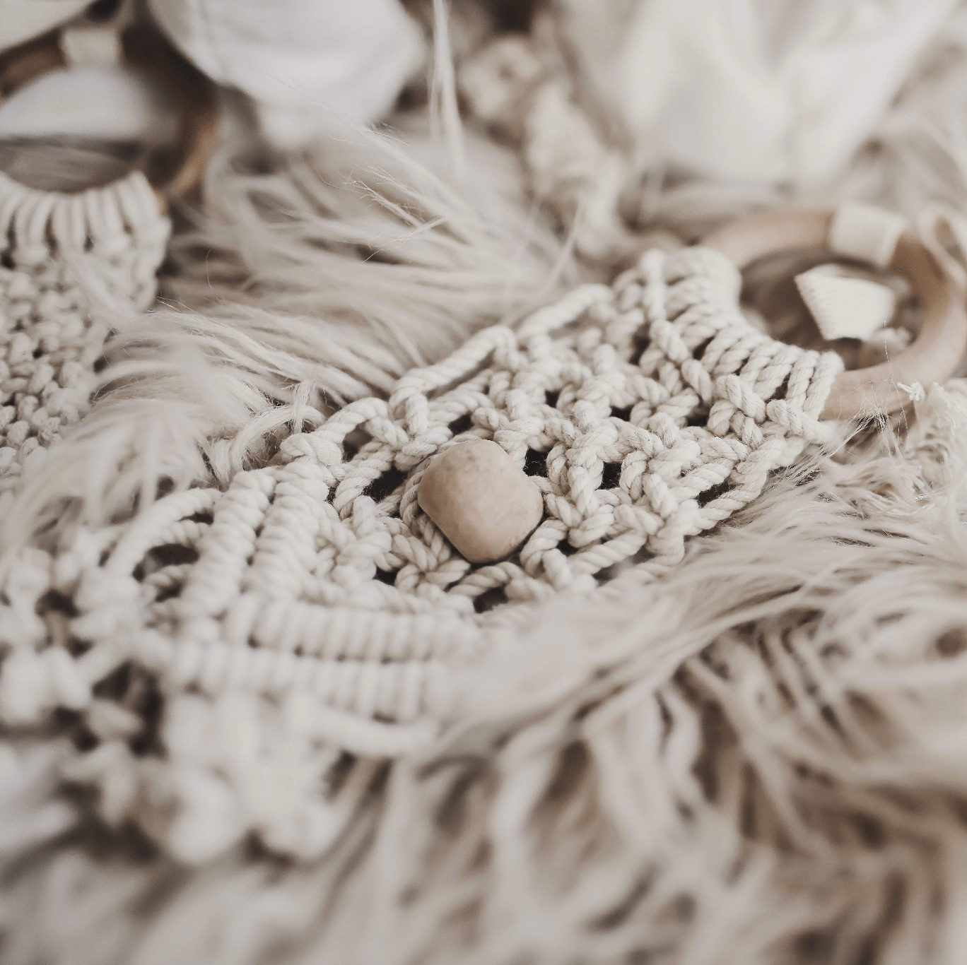 Baby all-in-one toy | macrame 2 pc Set finn + emma