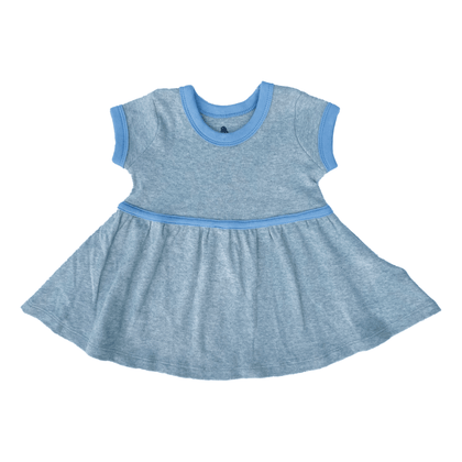 Baby short sleeve twirl dress | periwinkle colorblock finn + emma
