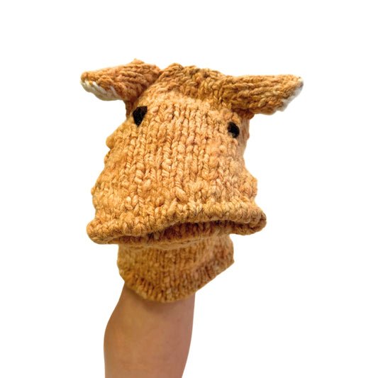 Baby Organic Wool Knit Hand Puppet  | Poe the Pig finn + emma