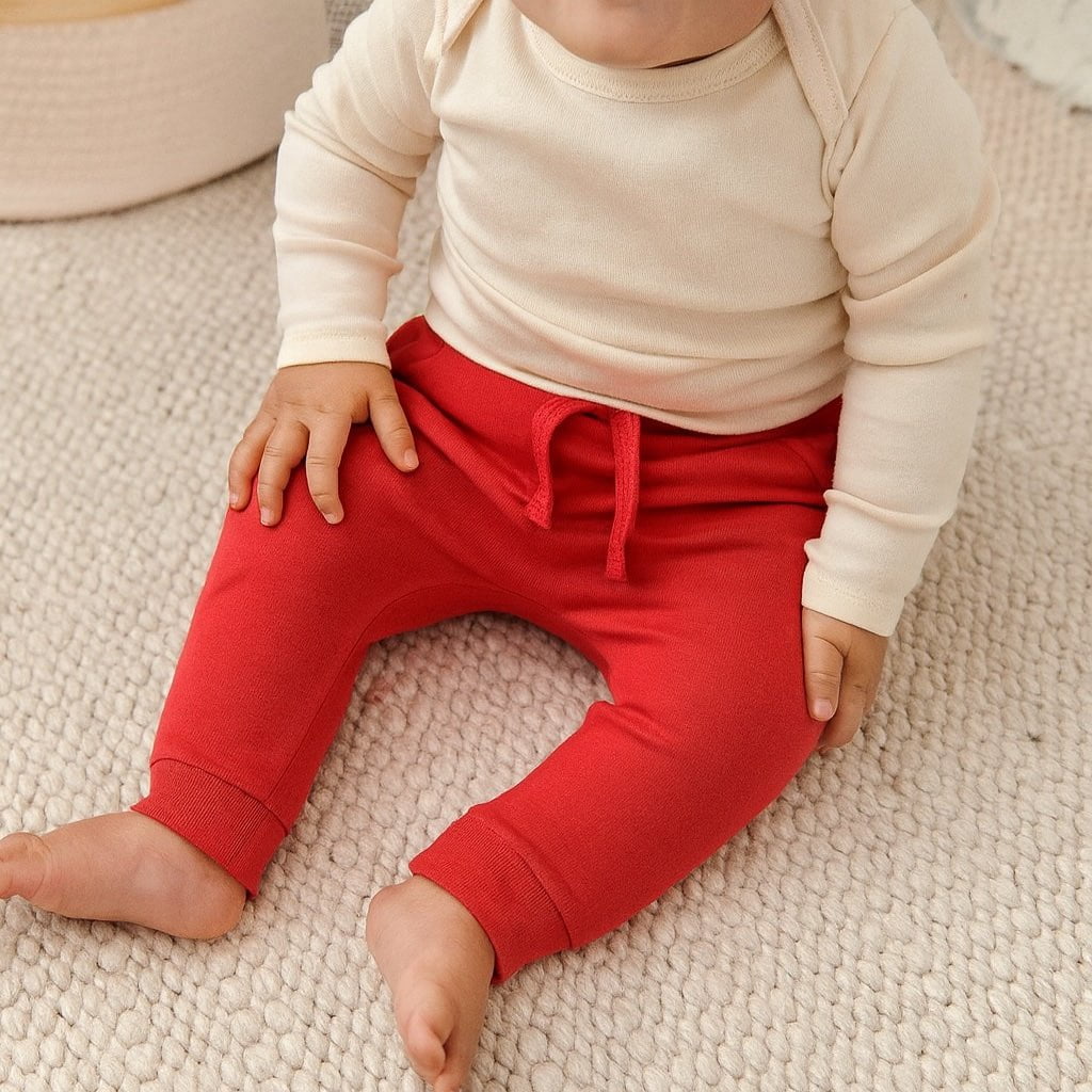 Baby lounge pants | scarlet red finn + emma