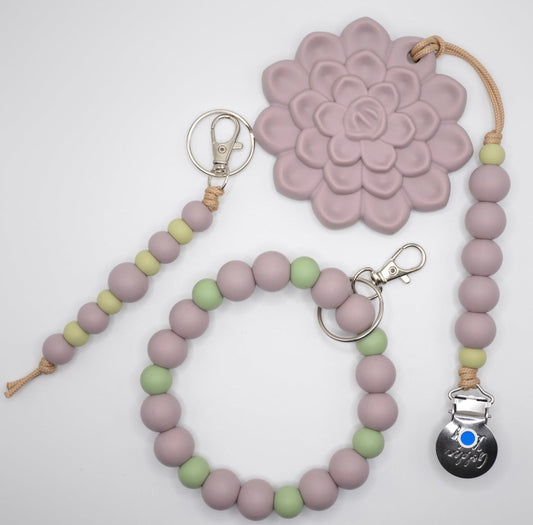 Baby Mommy and Me Bundle // Lavender Succulent Golden Baby
