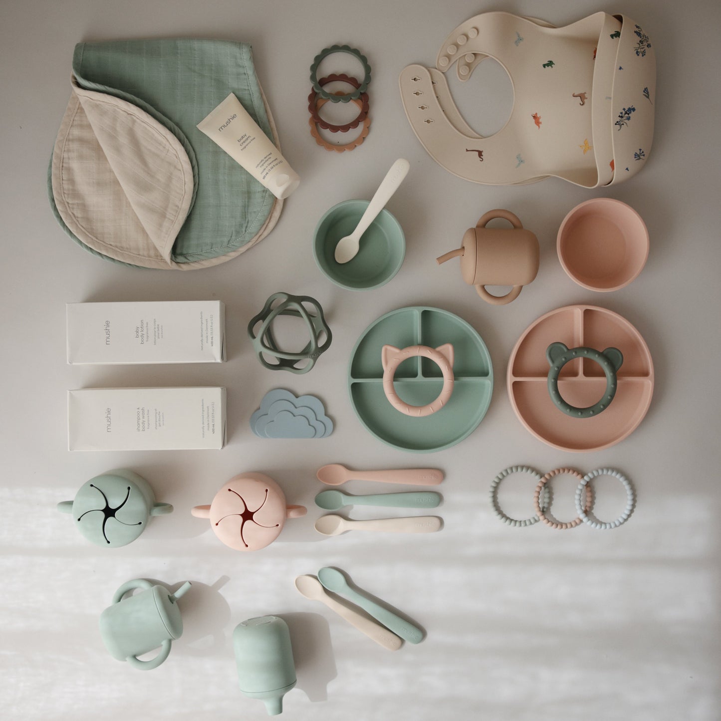 Baby Organic Cotton Muslin Burp Cloth 2-Pack Mushie