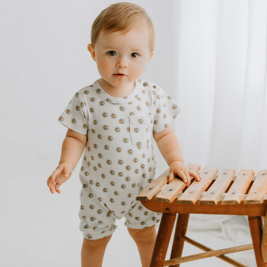 Baby short sleeve romper | sun finn + emma