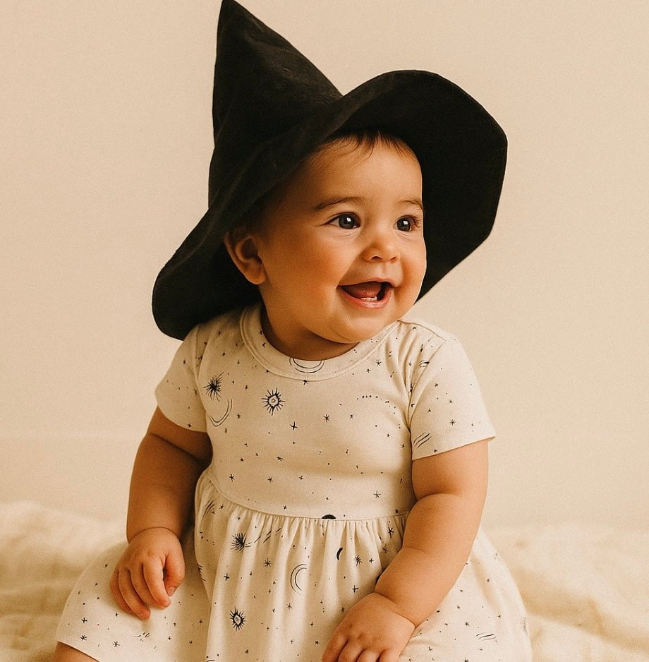 Baby short sleeve twirl dress | celestial finn + emma